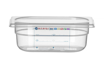 Recipient GN 1/9 adâncime 6,5 cm din polipropilenă HACCP | HENDI 880562