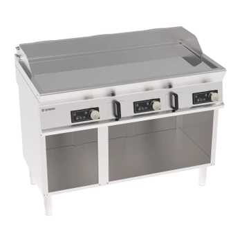 Placă grill electrică, control electronic, netedă, cromată, pe o bază deschisă, 120 cm, 400V Tecno74 | TECNOINOX 716248