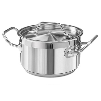 Oală medie din oțel inoxidabil cu capac, 1,9 l, diametru 16 cm | FORGAST FG02831