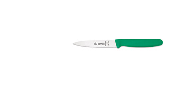 Cuțit pentru decojit cu lamă ondulată - 10 cm, verde | GIESSER MESSER 8315 wsp 10 gr