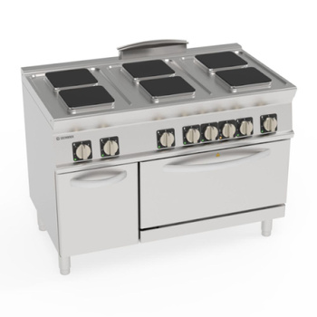 Bucătărie electrică pentru catering 6 poli kw. cu cuptor 2/1 GN | TECNOINOX 716192