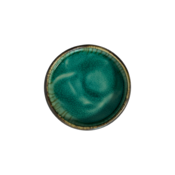 Farfurie întinsă cu margine Keczi smarald 20 cm | KERA CERAMIKA 17.1.SMARALD