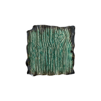 Farfurie plată dreptunghiulară Moku smarald 21 x 21 cm | KERA CERAMIKA 16.3.SMARALD